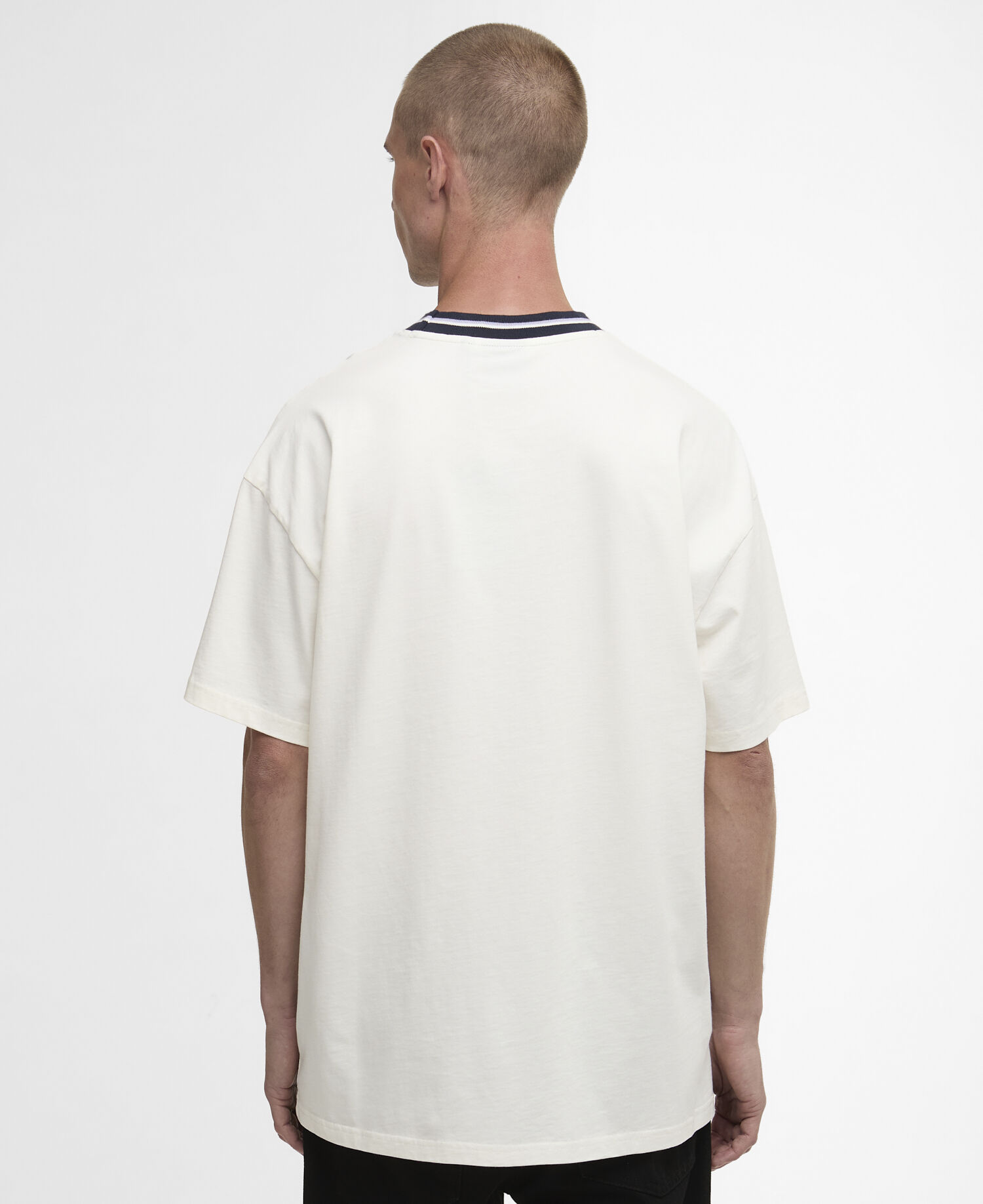 Taley Tipped T-Shirt Whisper White