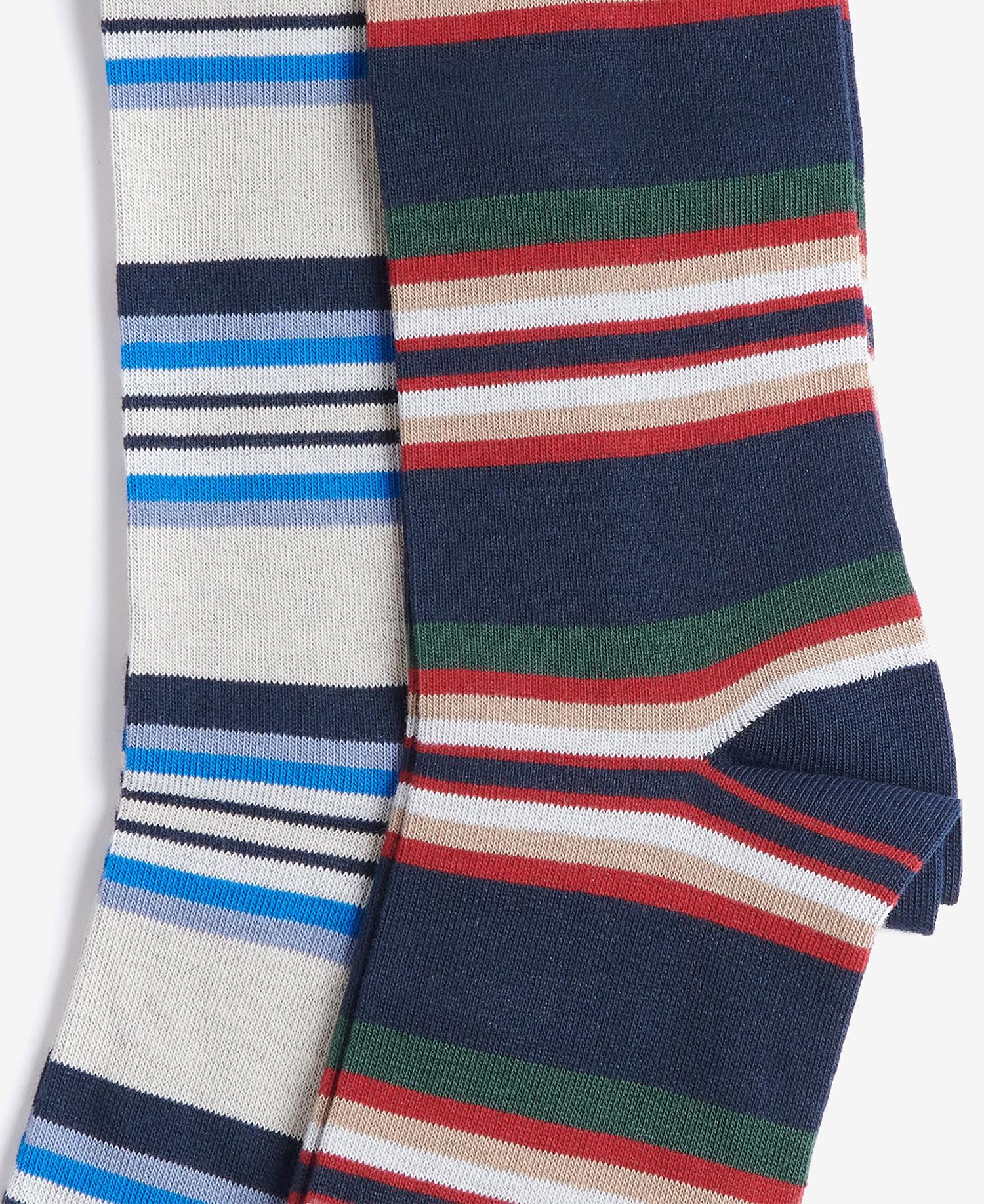 Summer Stripe 2 Pack Socks Navy Mix