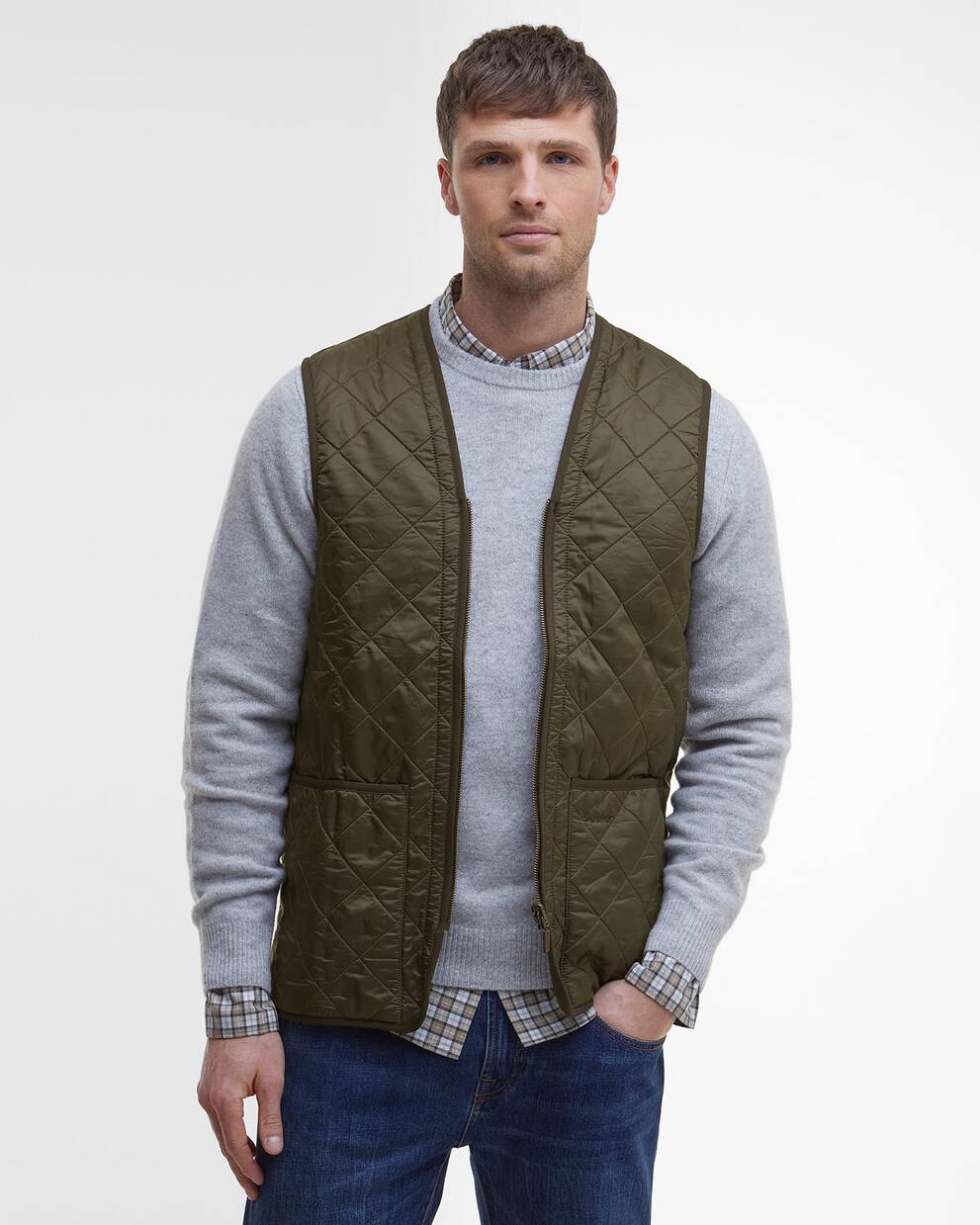 Gilet trapuntato/fodera con zip Polarquilt