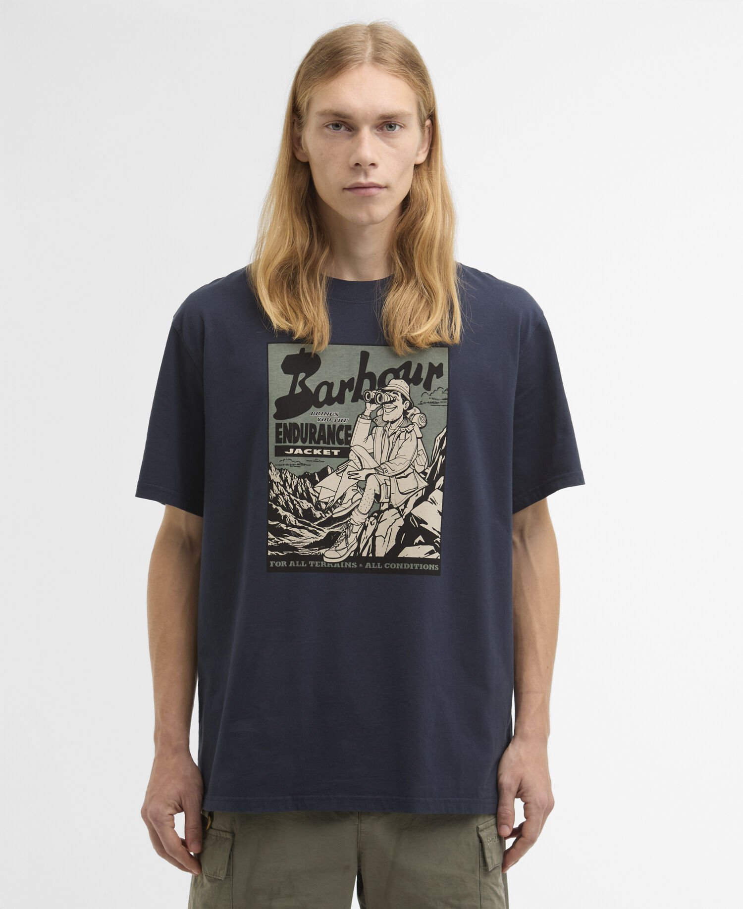 Conditions Oversized Graphic T-Shirt Navy