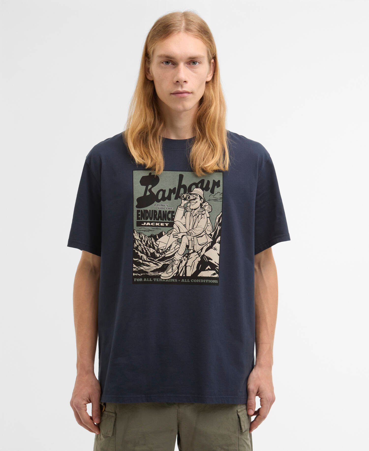 Conditions Oversized Graphic T-Shirt Navy image number 0