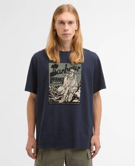 Conditions Oversized Graphic T-Shirt Navy