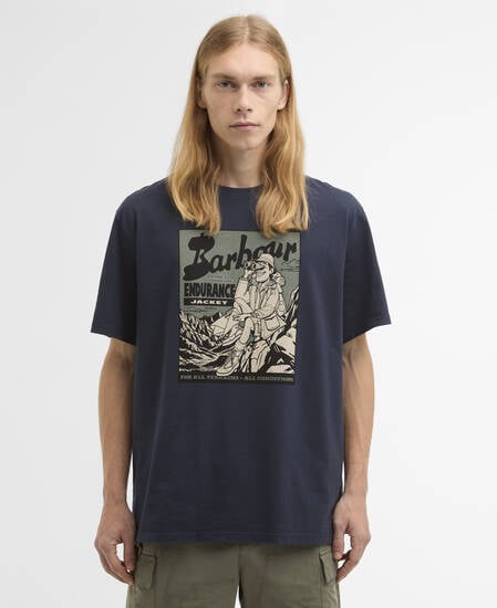 Conditions Oversized Graphic T-Shirt Navy