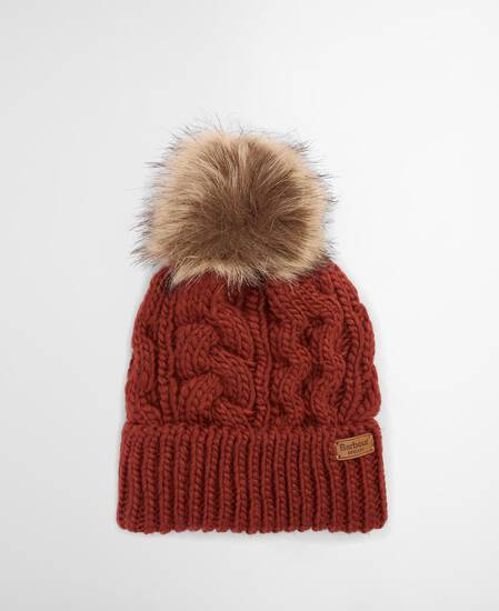 Penshaw Cable-Knit Beanie Burnt Henna