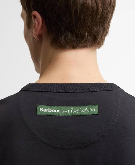 Paul Smith Loves Barbour T-Shirt Fortune Fish Graphic Dark Navy