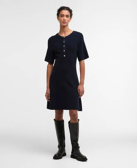 Camille Knitted Mini Dress Dark Navy