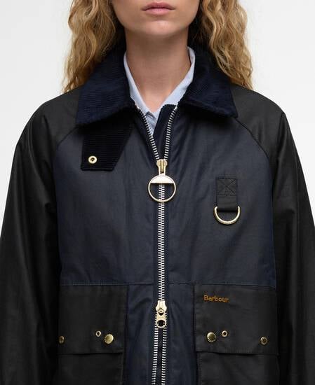 Kearton Waxed Jacket Royal Navy/Black/Dress Tartan