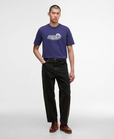 T-shirt con stampa Pillion Royal Blue