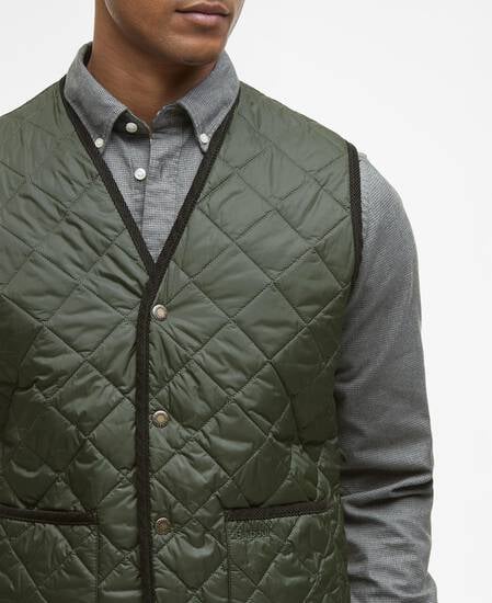 Modern Quilted Waistcoat Olive