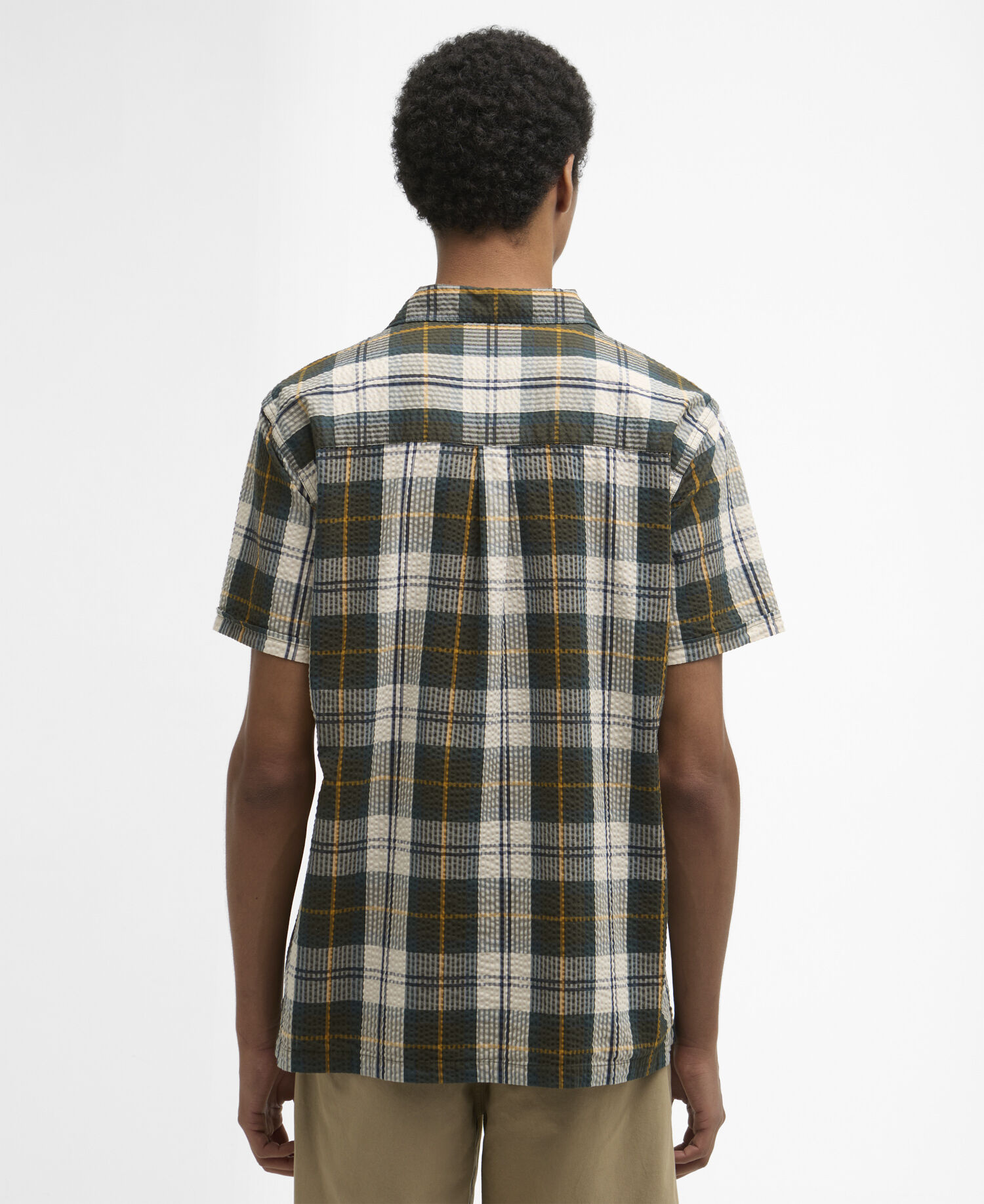Clyde Short-Sleeved Seersucker Tartan Shirt Ancient Tartan
