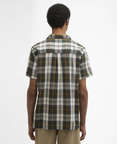 Clyde Short-Sleeved Seersucker Tartan Shirt Ancient Tartan