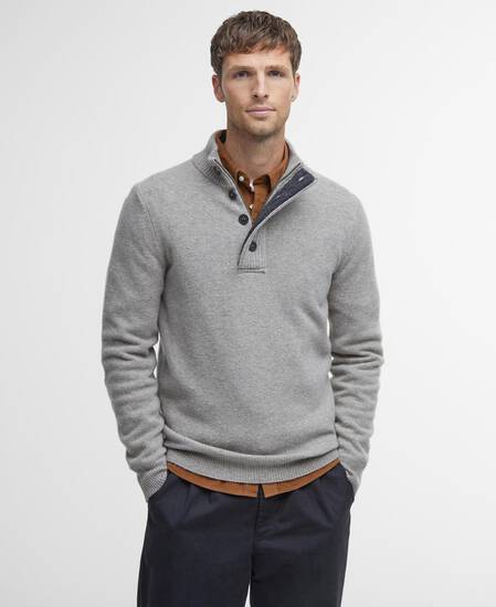 Essential Elbow Patch Jumper Stone
