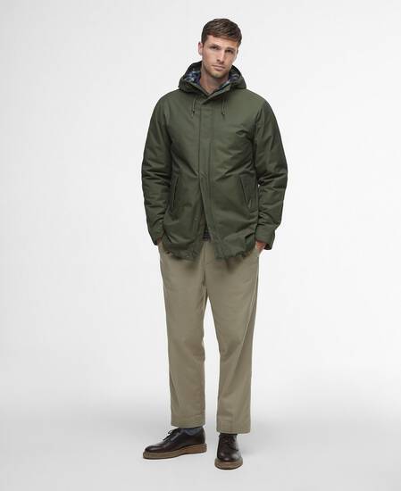 Modern Lorden Showerproof Mac Olive