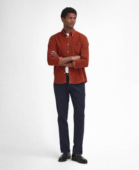 Ramsey Tailored Long-Sleeved Shirt Dark Ginger