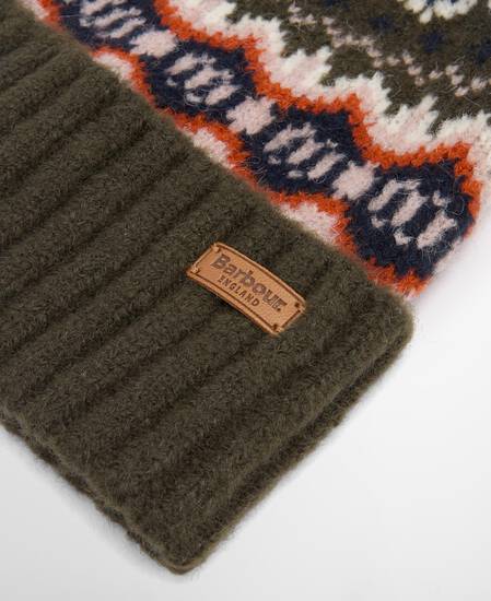Helen Fair Isle Beanie Olive