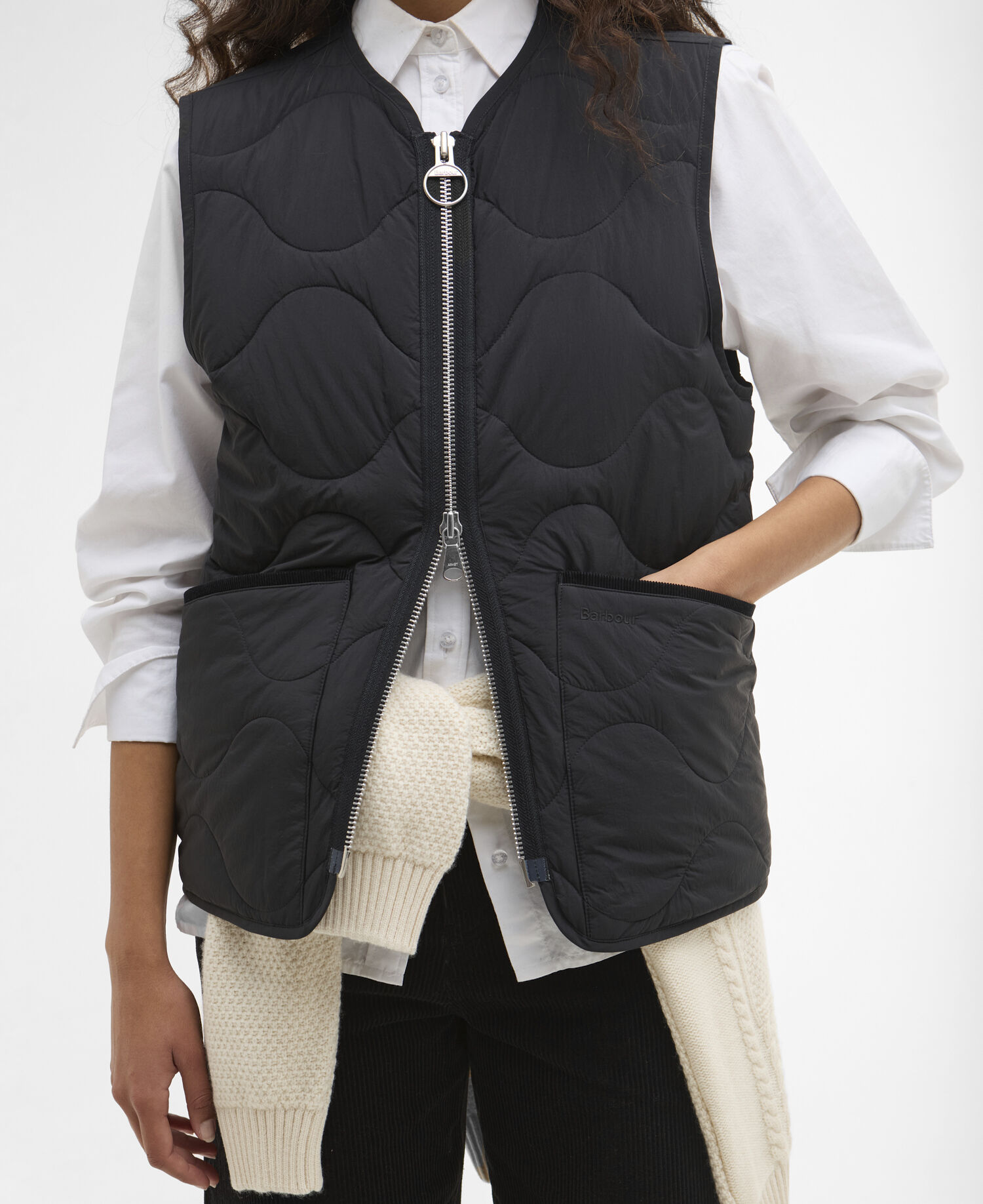 Barbour x ARKET Alice Gilet Black