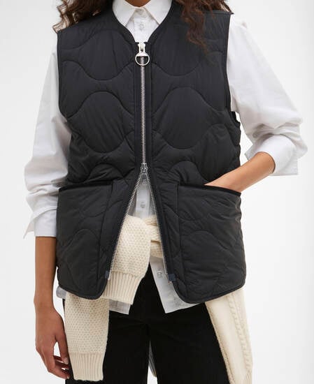 Barbour x ARKET Alice Gilet Black