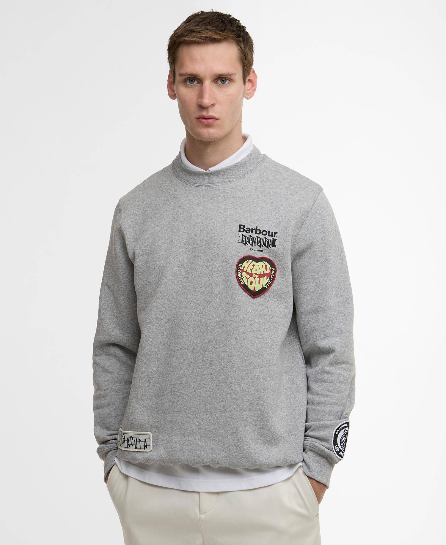 Barbour x Baracuta Northern Sweatshirt Grey Marl image number 0