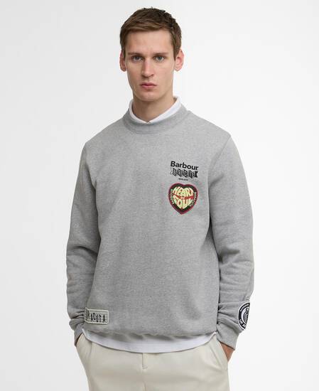 Barbour x Baracuta Northern Sweatshirt Grey Marl