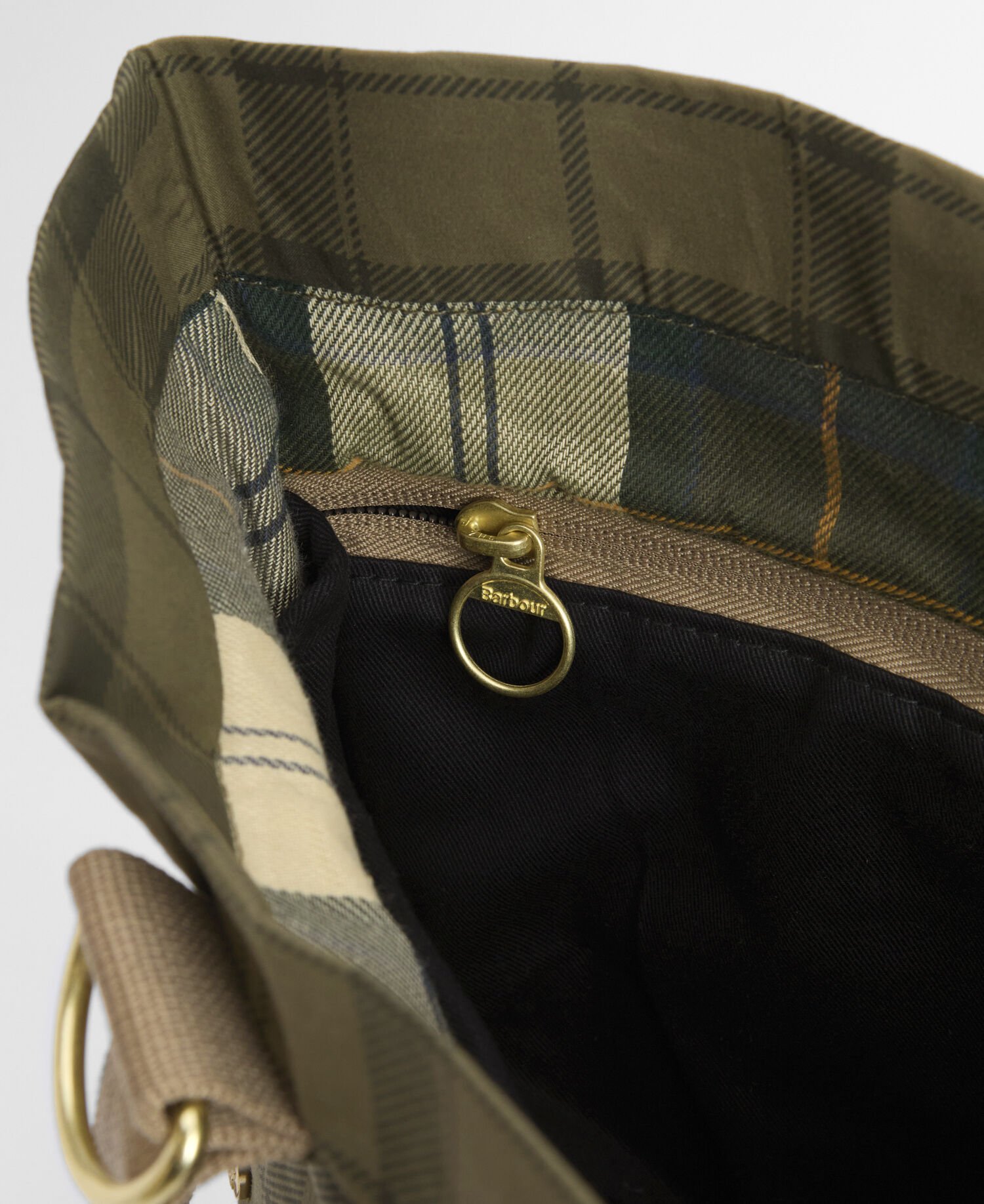 Transport Carry-All Tote Bag Dusky Green Tartan