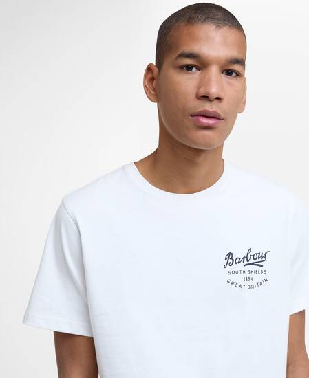 T-shirt con stampa Script Whisper White
