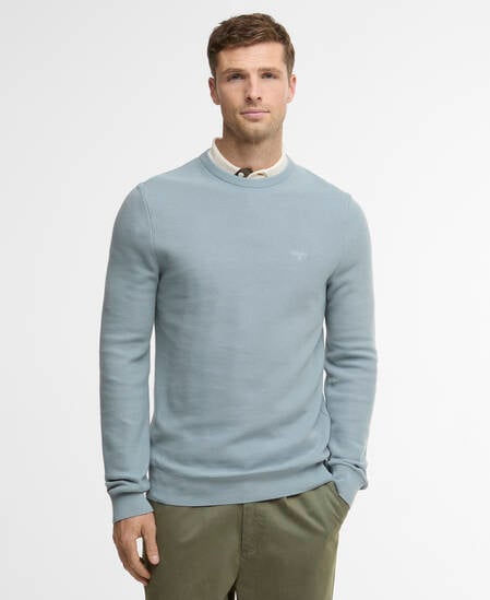 Pullover Essential Honeycomb Rundhalsausschnitt Slate