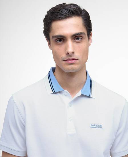 Bruce Tipped Polo Shirt White