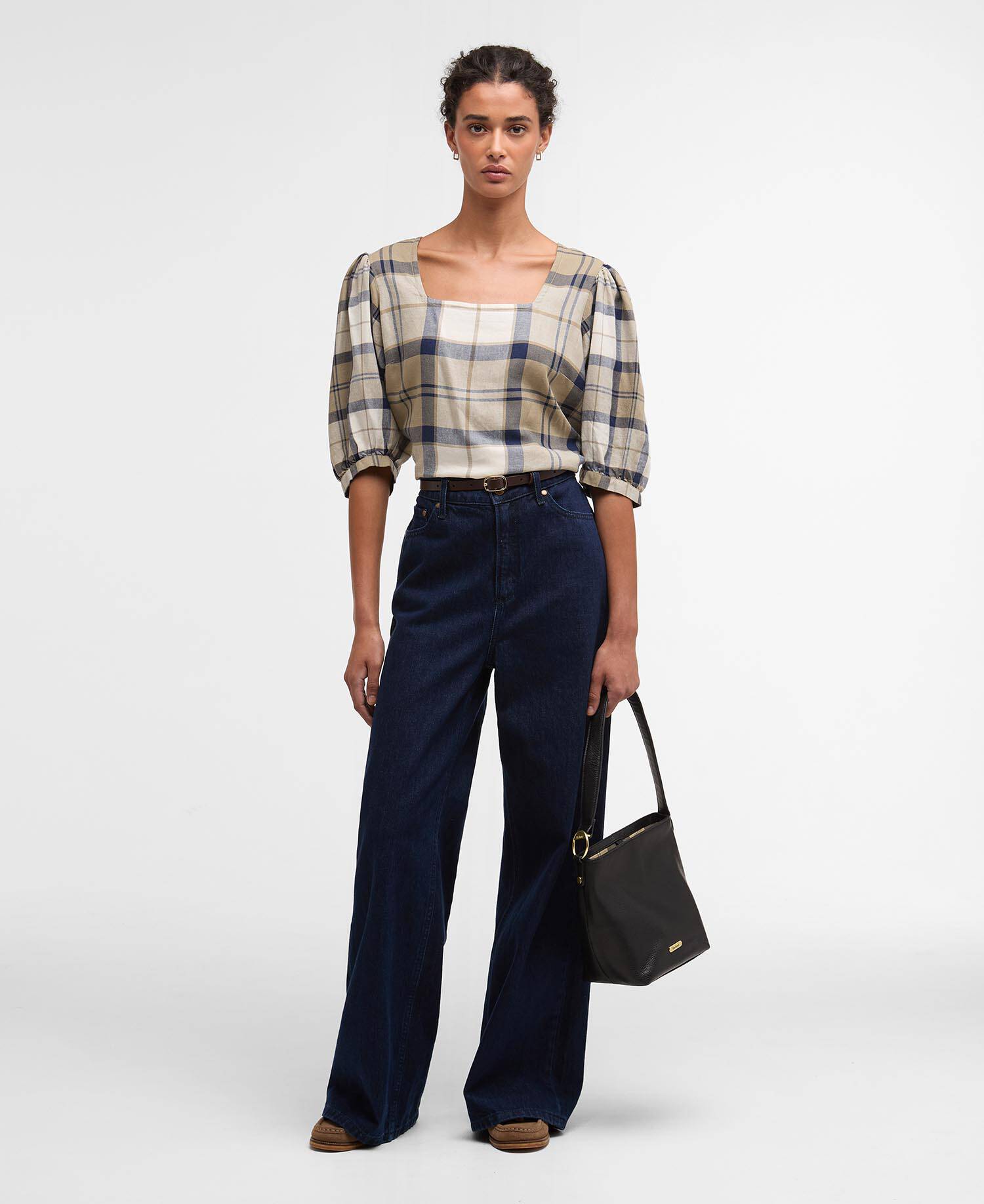 Ballina Shirt Dress Navy Tartan image number 1