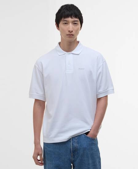 Hexham Oversized Polo Shirt Classic White