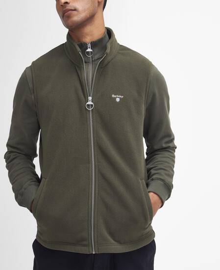 Essentials Fleece Gilet Mid Olive