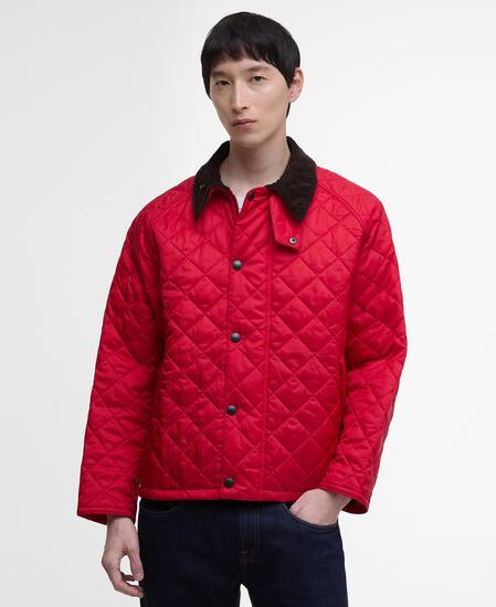 Oversized Transport Quilted Jacket Brick Red Oversized Transport Quilted Jacket Brick Red