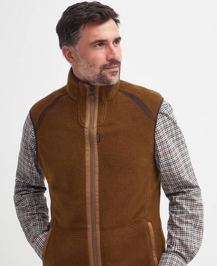 Langdale Fleece Gilet Rust Brown