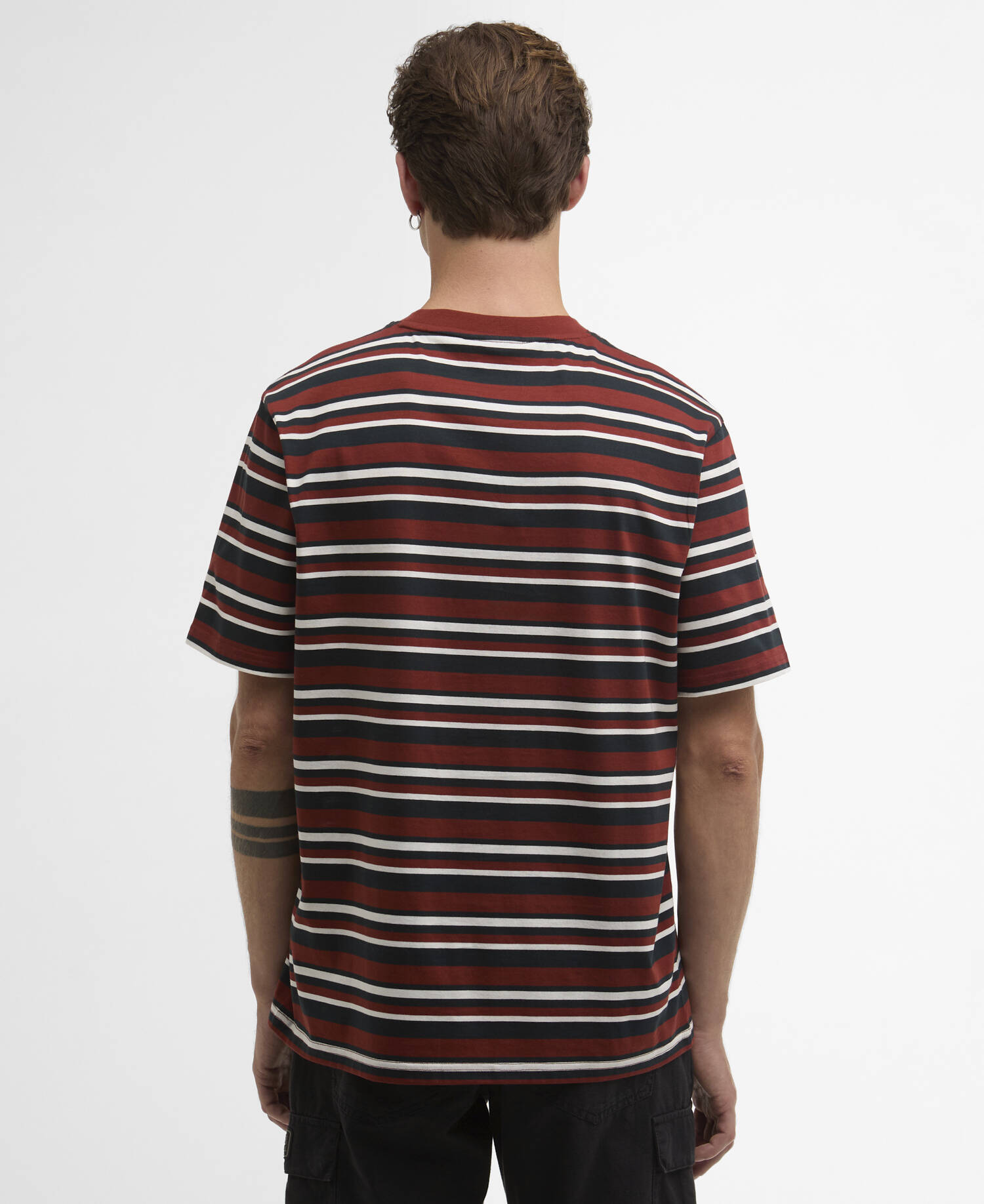 Burnwood Striped T-Shirt Burnt Henna image number 2