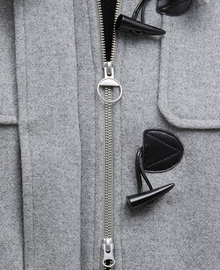 Melody Wool Duffle Coat Light Grey Marl/Onyx Tartan Melody Wool Duffle Coat Light Grey Marl/Onyx Tartan