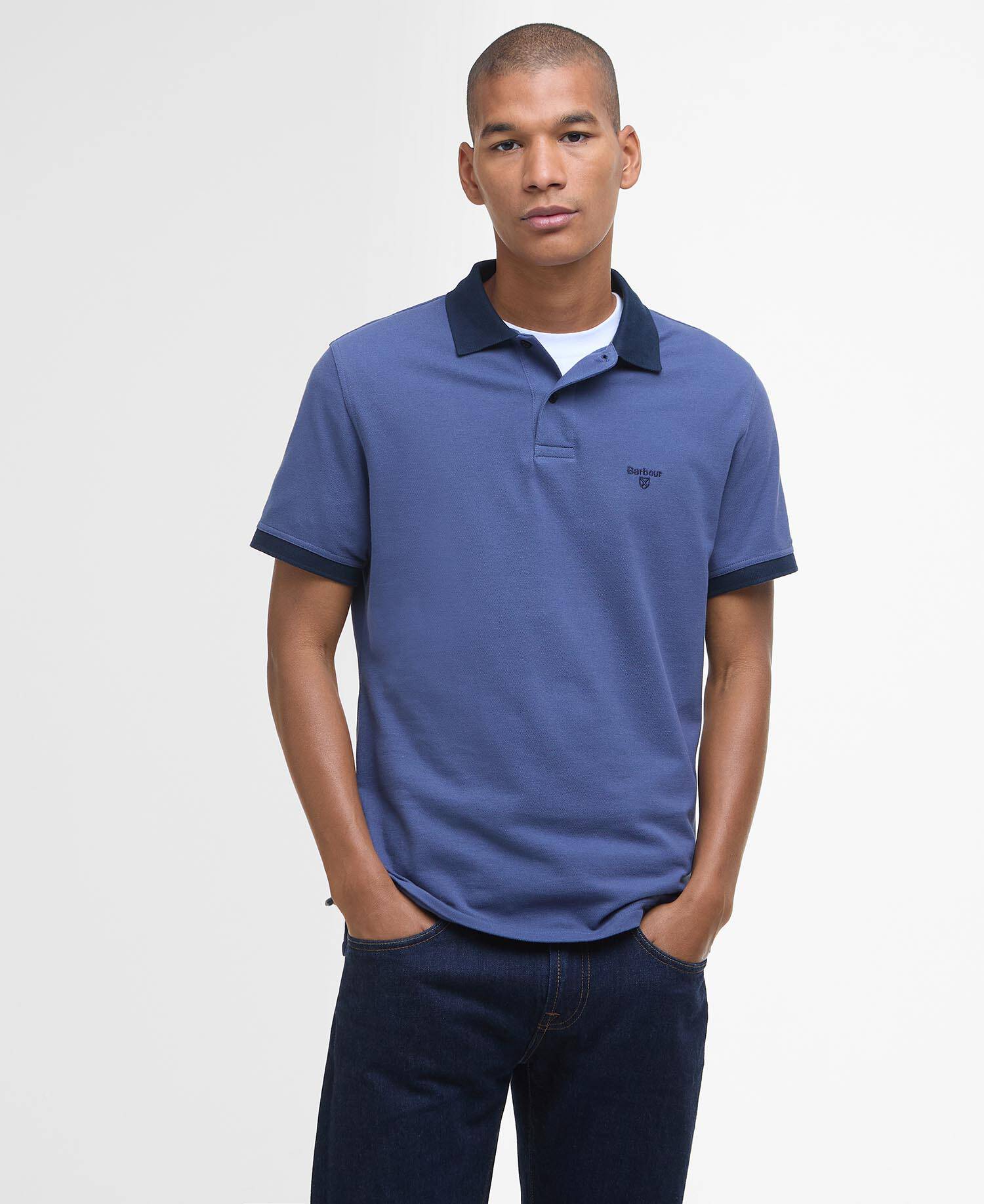 Lynmouth Tipped Polo Shirt Oceana image number 0