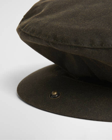 Waxed Flat Cap Olive