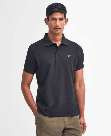 Lightweight Sports Short-Sleeved Polo Shirt Classic Black