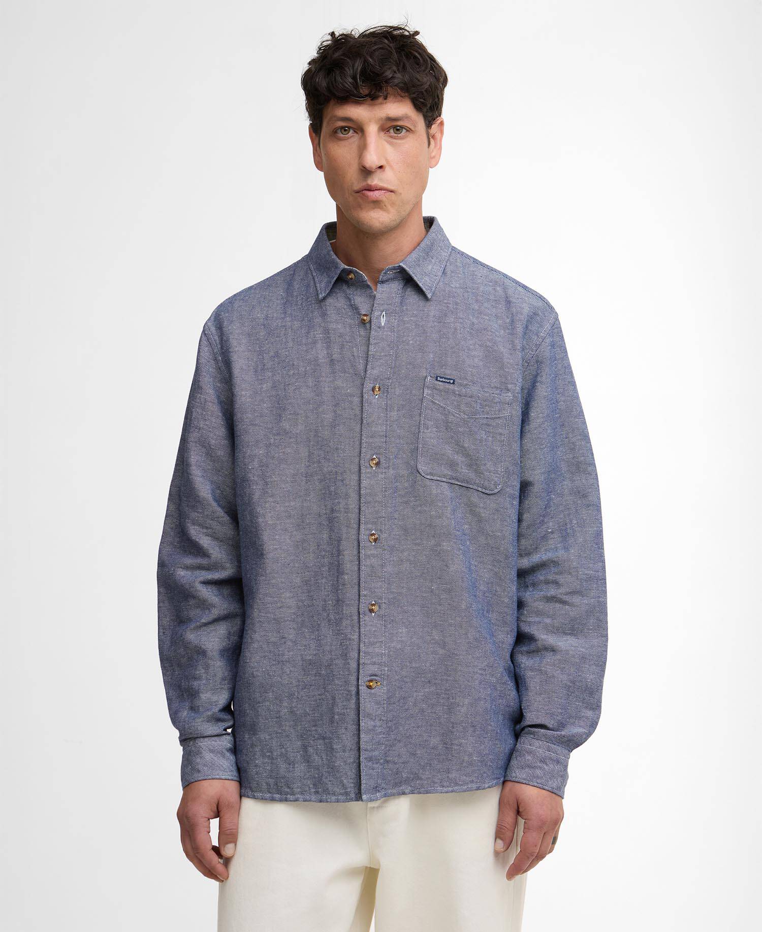 Bradden Linen Blend Relaxed Shirt Indigo image number 0