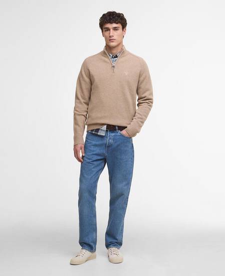 Grangetown Half-Zip Jumper Washed Stone