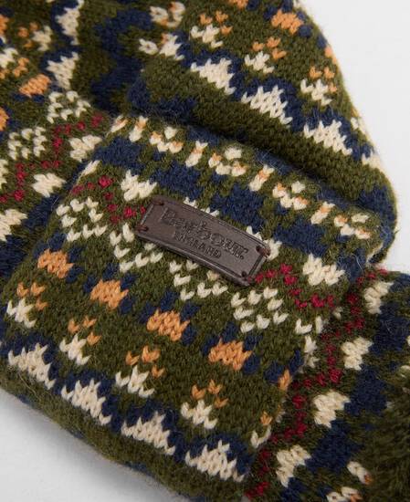 Marlow Fair Isle Dog Scarf Olive