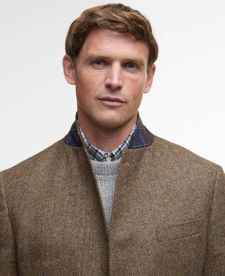 Blazer con motivo a spina di pesce Firth Moons Brown Blazer con motivo a spina di pesce Firth Moons Brown