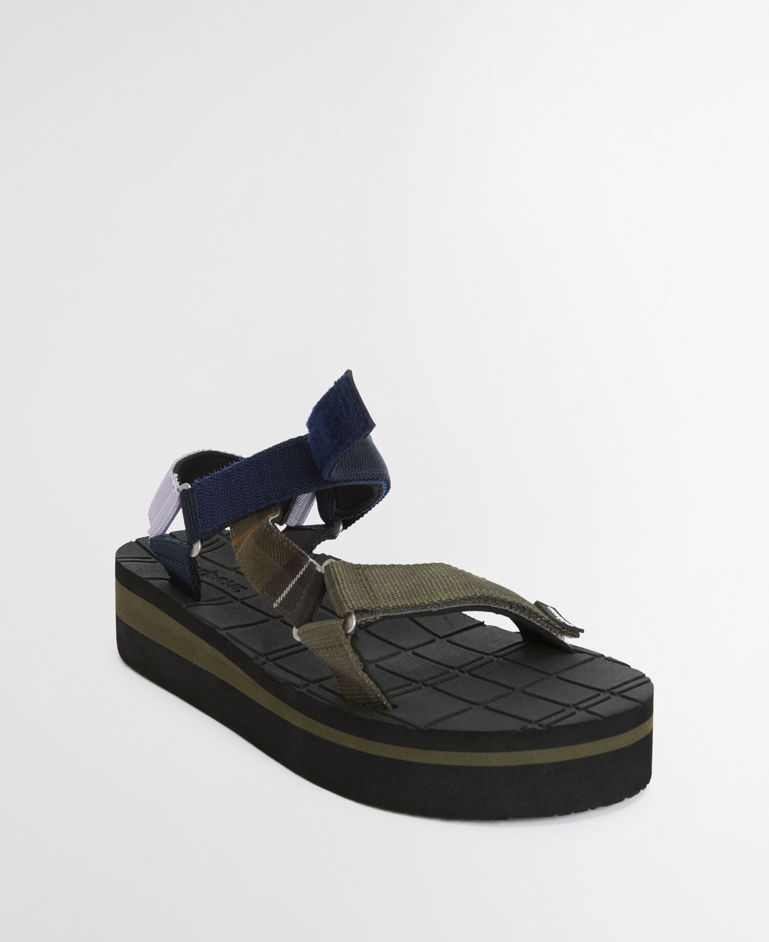 Mila Sandals Olive/Navy/Classic Tartan