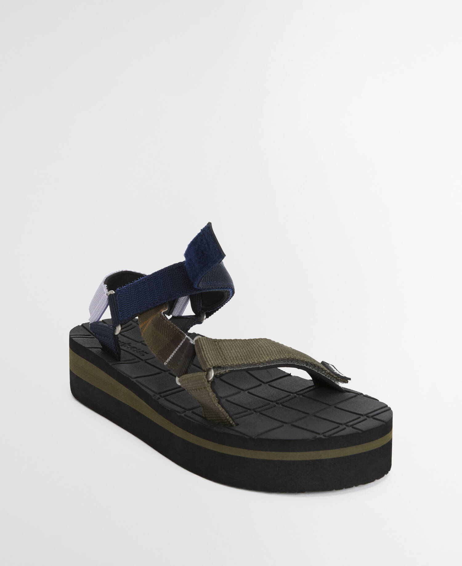 Mila Sandals Olive/Navy/Classic Tartan image number 5