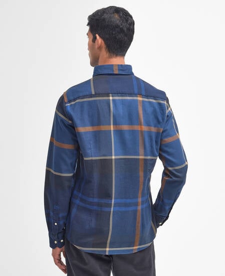 Dunoon Tailored Long-Sleeved Shirt Midnight Tartan