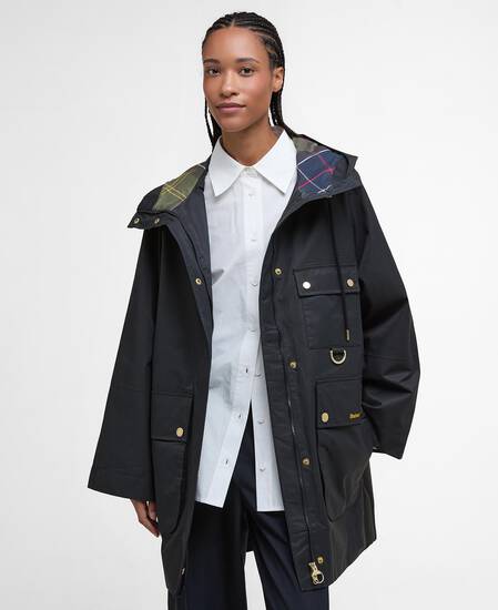 Arla Waterproof Jacket Black/Classic Tartan