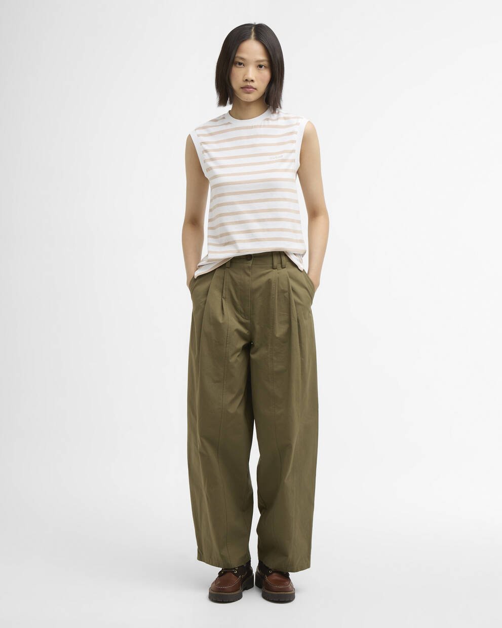 Debbie Striped Sleeveless Top