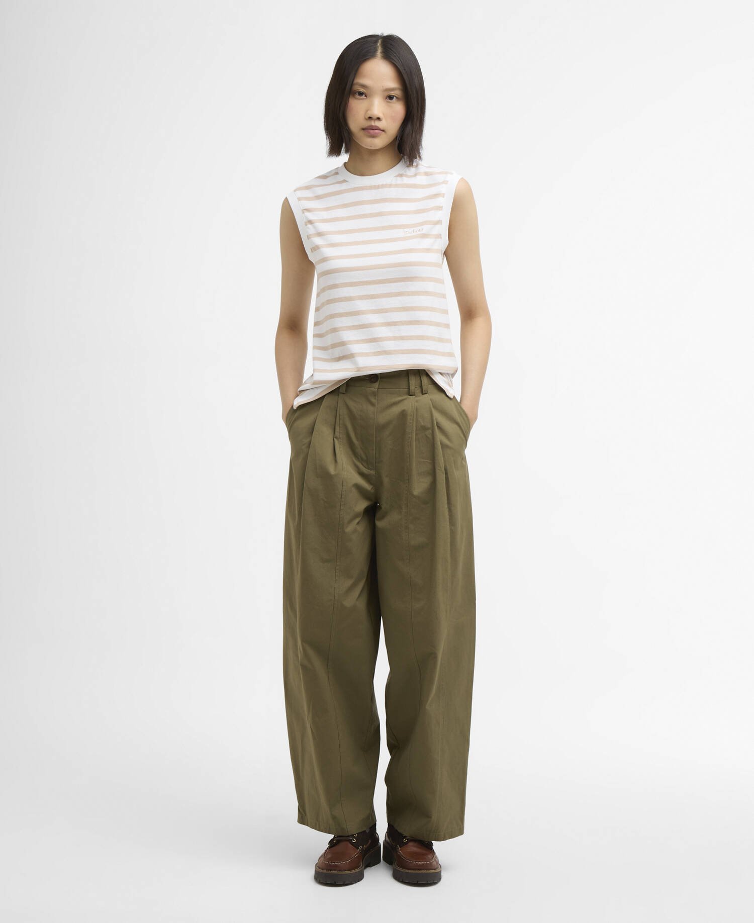 Debbie Striped Sleeveless Top image number 1