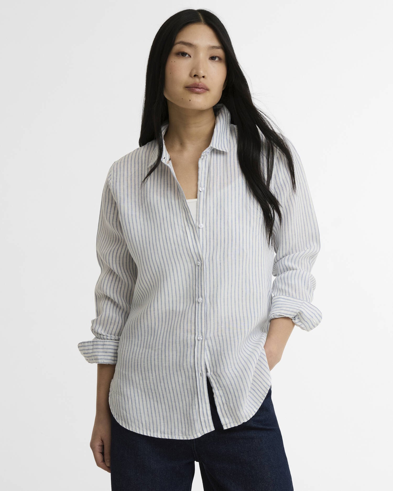 Marine Relaxed Long-Sleeved Shirt image number 0