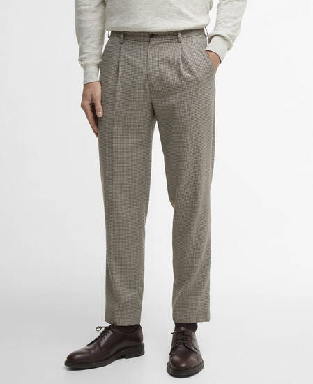 Forstone Houndstooth Trouser Stone
