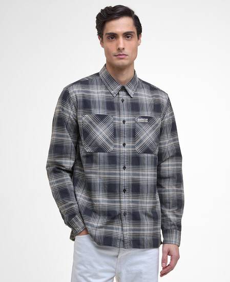 Hall Check Long-Sleeved Shirt Cool Blue